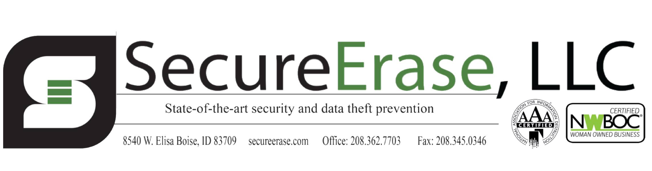 SecureErase certificate letterhead